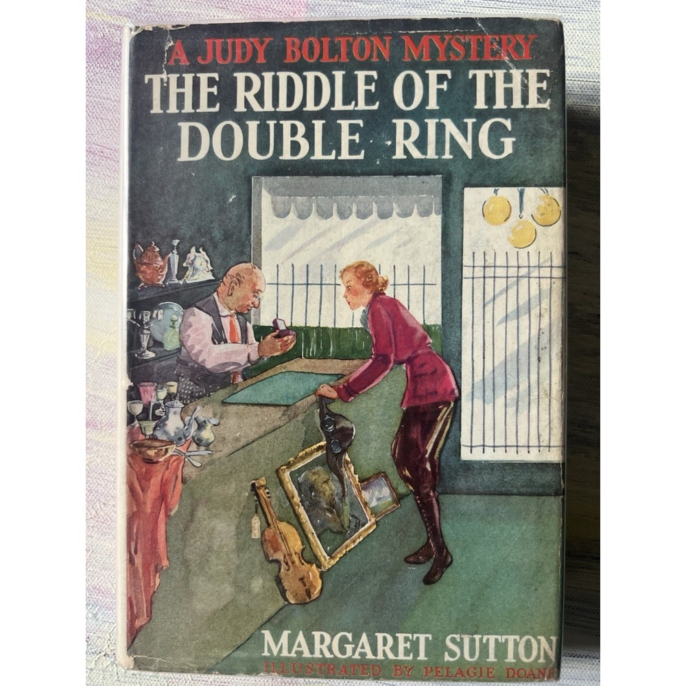 1937 Judy Bolton Riddle of the Double Ring #10 Early Printing DJ Margaret Sutton